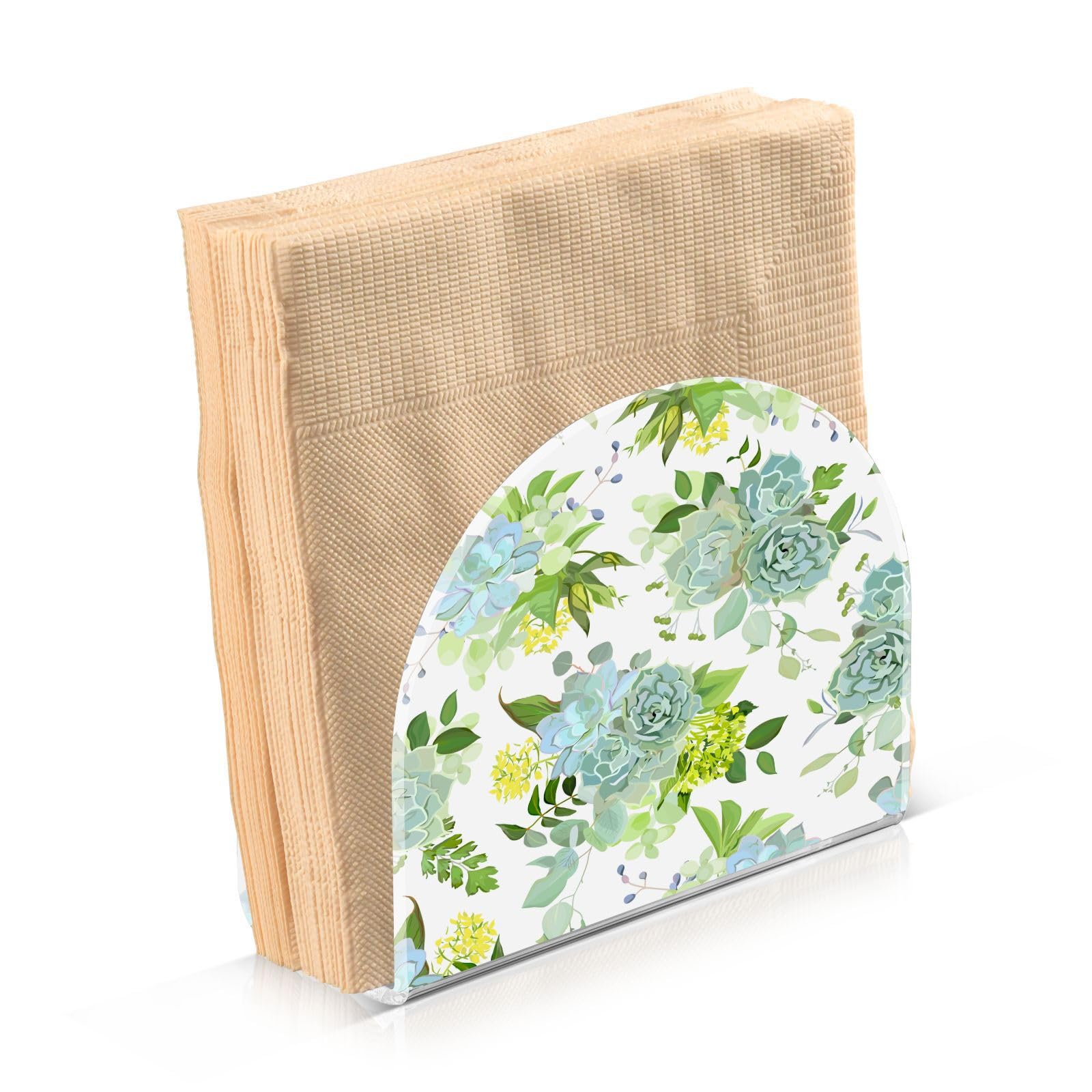 Amazon.com: Kigai Napkin Holder for Table Green Wedding Flowers ...