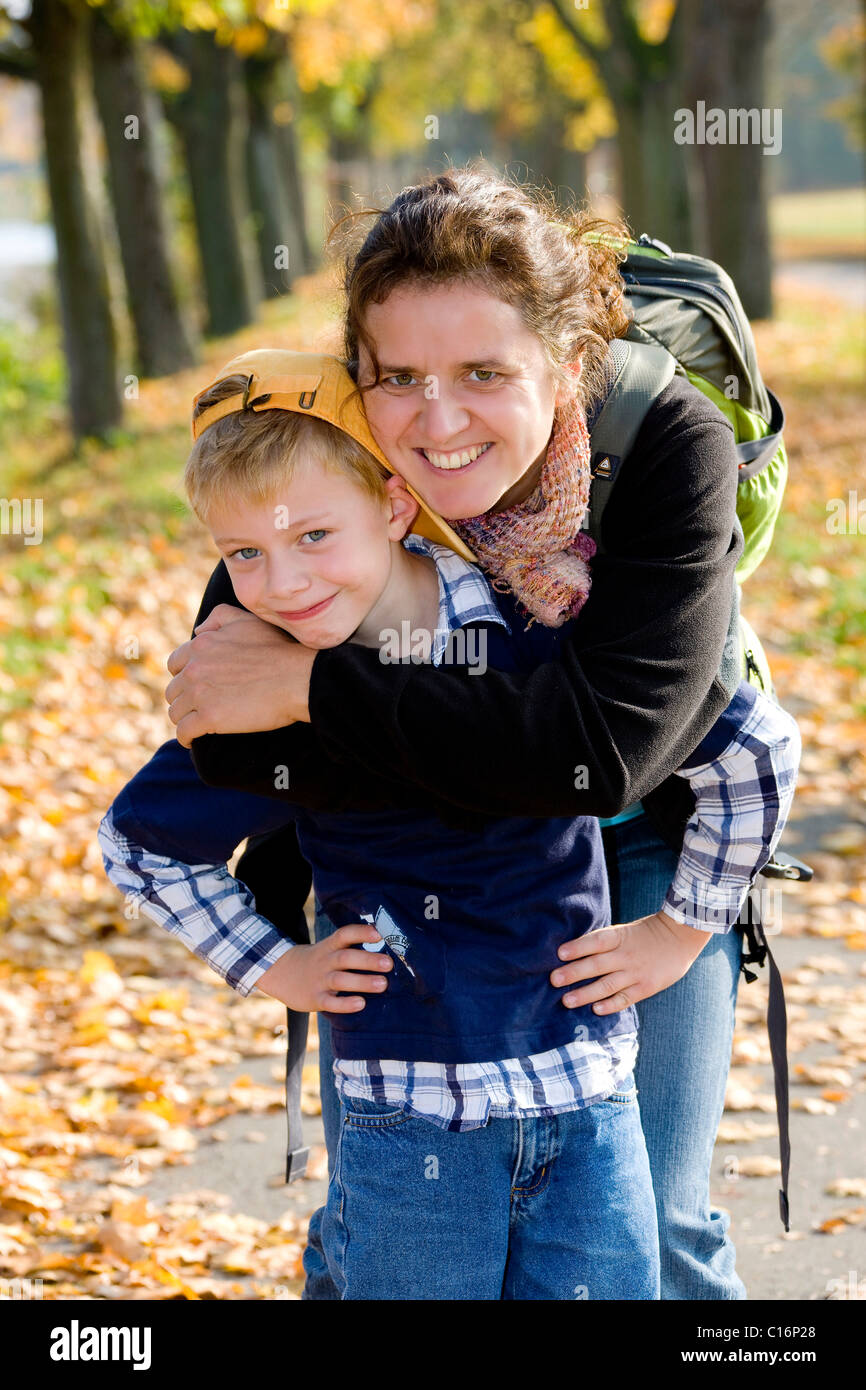 Mother with her six-year-old son Stock Photo - Alamy