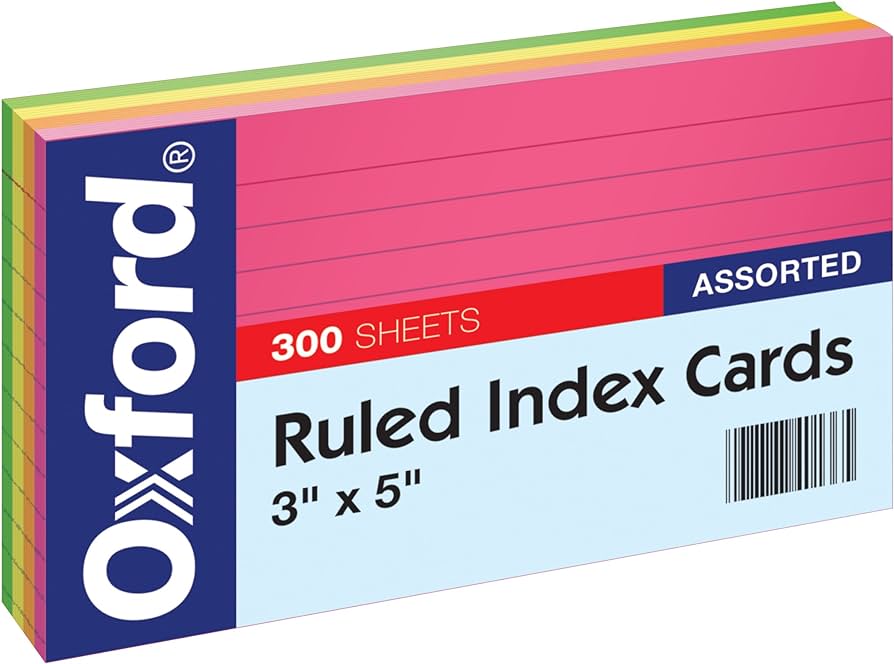 Amazon.com : Oxford Neon Index Cards, 3