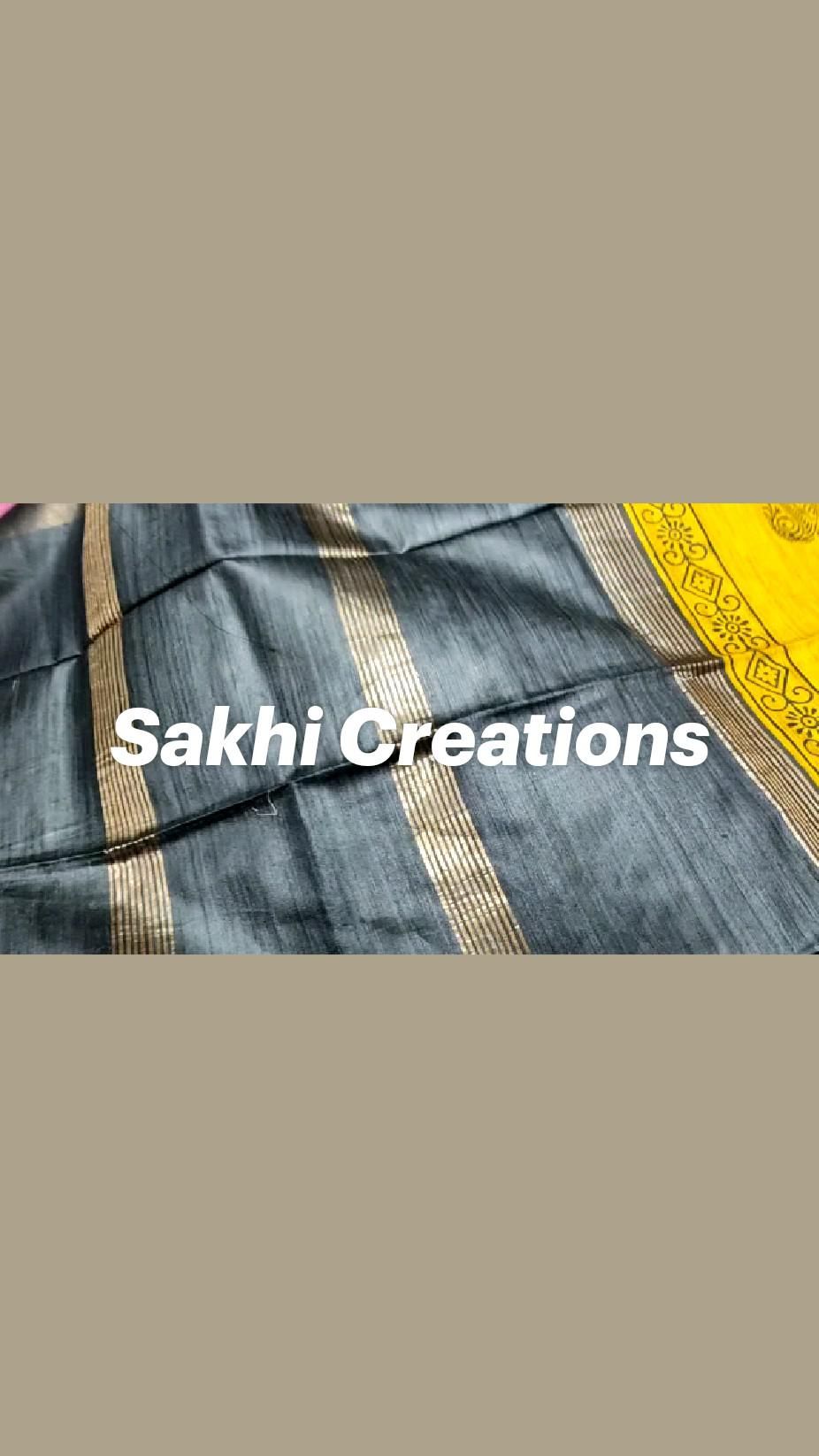 Bishnupuri Handloom Ghicha Tussar Silk Wap 8240908911 | Creation ...