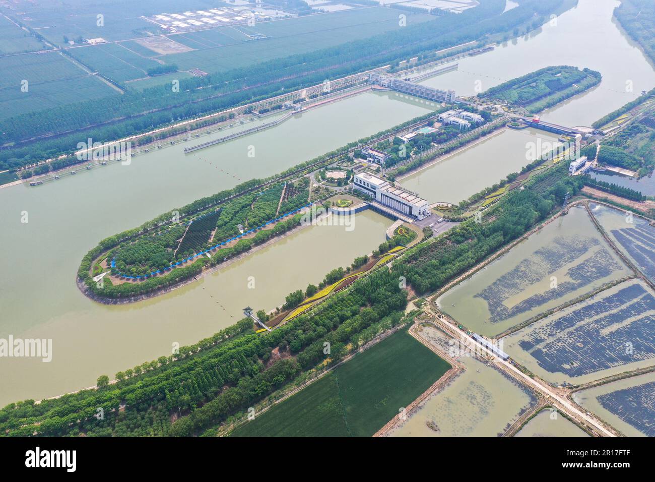 SUQIAN, CHINA - MAY 12, 2023 - Aerial photo shows the hub of ...