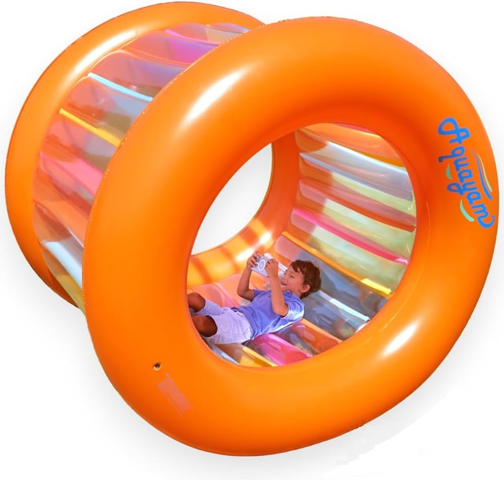 Amazon.com: Giant Water Wheel Pool Float | Human Hamster Wheel ...