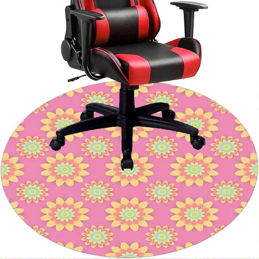 Amazon.com : Flower Desk Chair Mat, Flower Style Texture, Desk ...