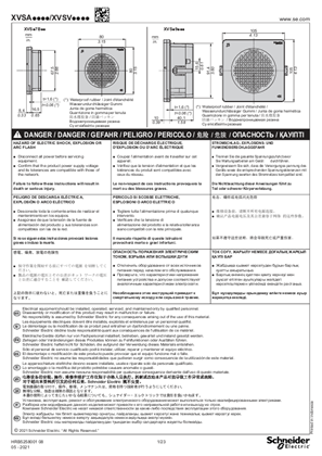 XVSA... , XVSV...Electronic alarms, Instruction Sheet | Schneider ...