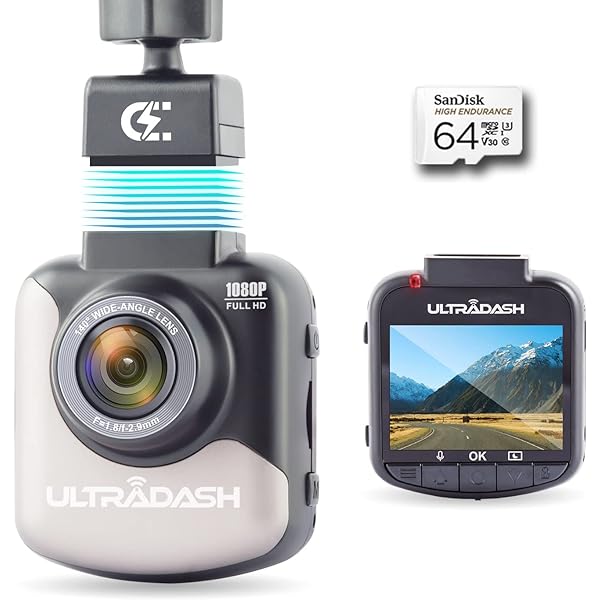 Dash Cam UltraDash C1 + 64GB High Endurance Micro SD Card Bundle ...