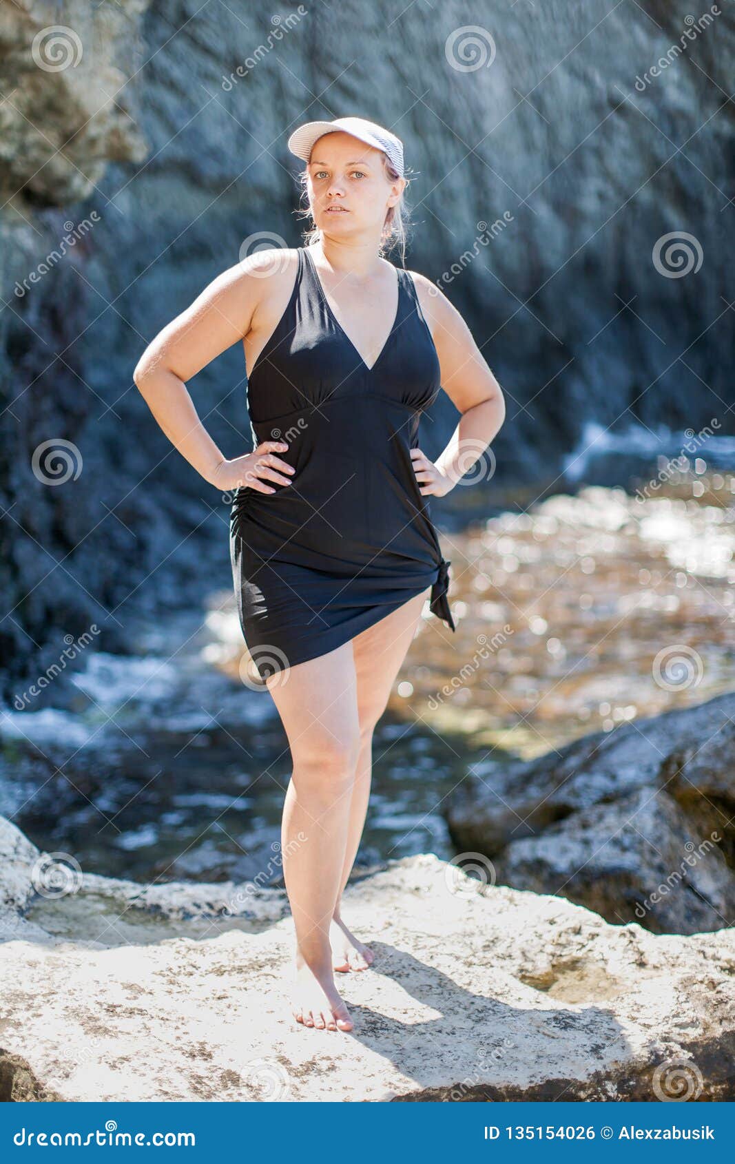 Portrait of Chubby Girl at the Sea Stock Photo - Image of full ...