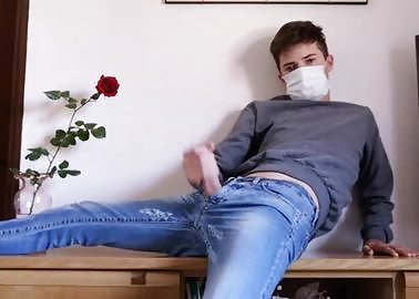 Cute Boy Masturbates Hard During The Quarantine