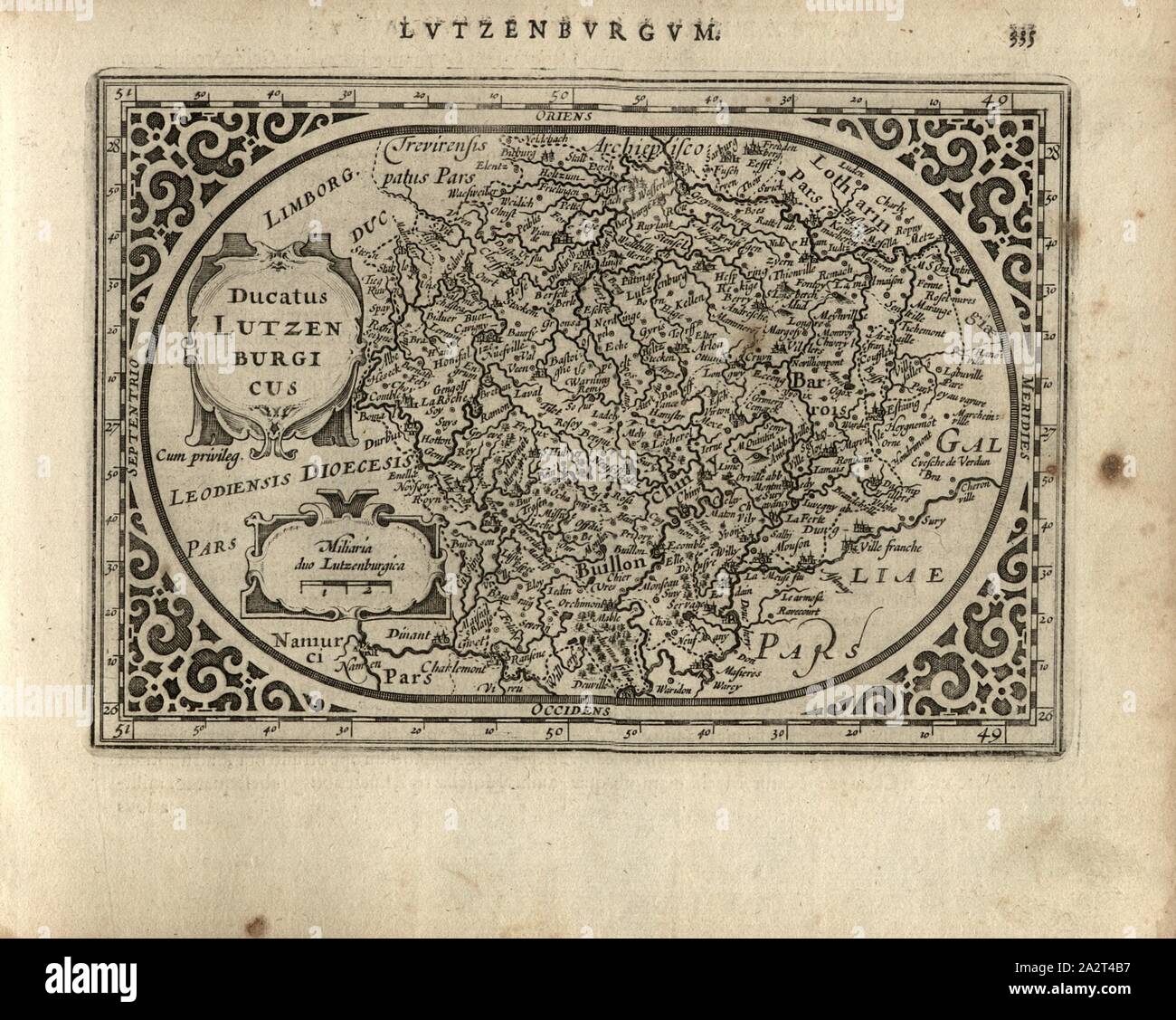 duchy Lutzenburgicus, Map of Luxembourg, Fig. 70, p. 335, Gerhard ...