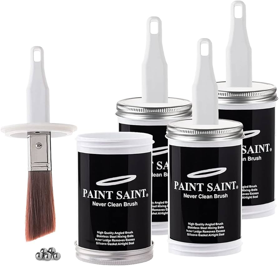 Paint Saint No Mess Touch Up Paint Storage Container w/ Brush in ...