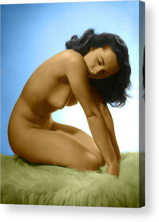 Liz Taylor colored nude Acrylic Print by Casanovas V - Fine Art ...