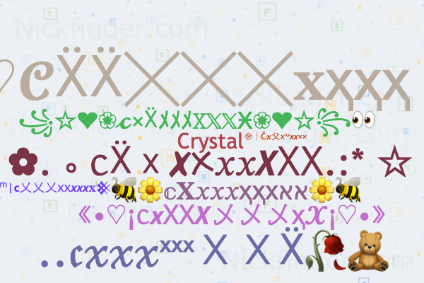 Nicknames for CXXXXXXXXX: ༺Cxxxxxxxxx༻