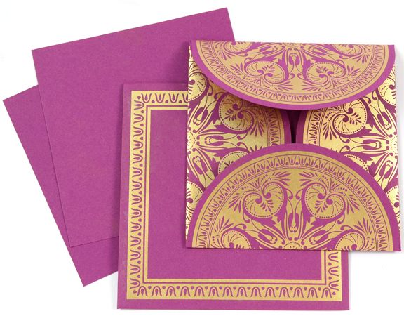 D-5929, Purple Color, Odd Shape Cards, Designer Multifaith ...