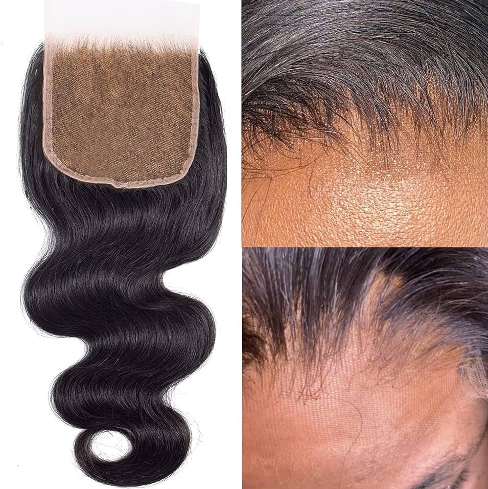 Amazon.com : MYSHINYWIGS 5x5 Real HD Lace Closure Body Wave ...