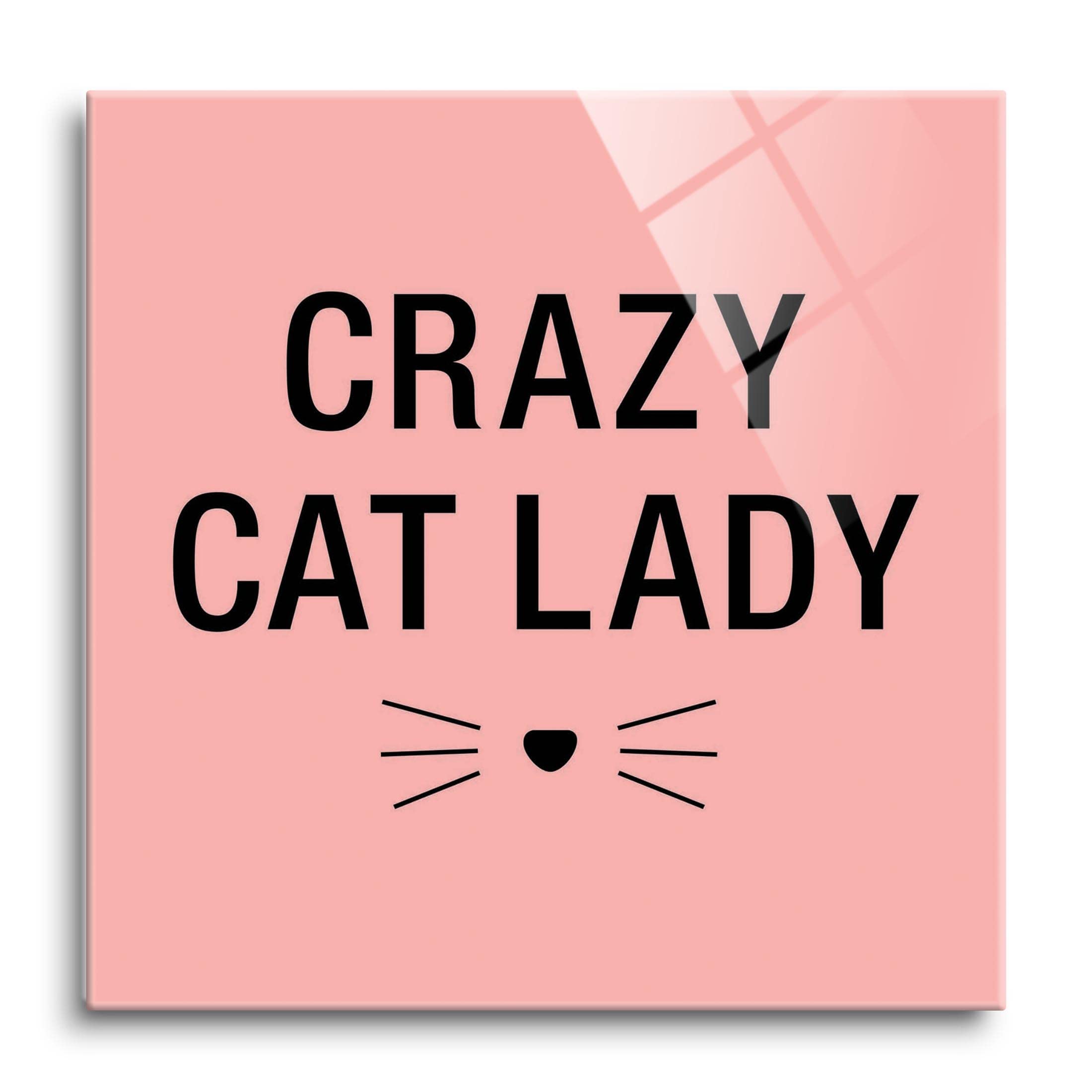 Amazon.com: Crazy Cat Lady, About Face Gifts, Modern Glass Wall ...