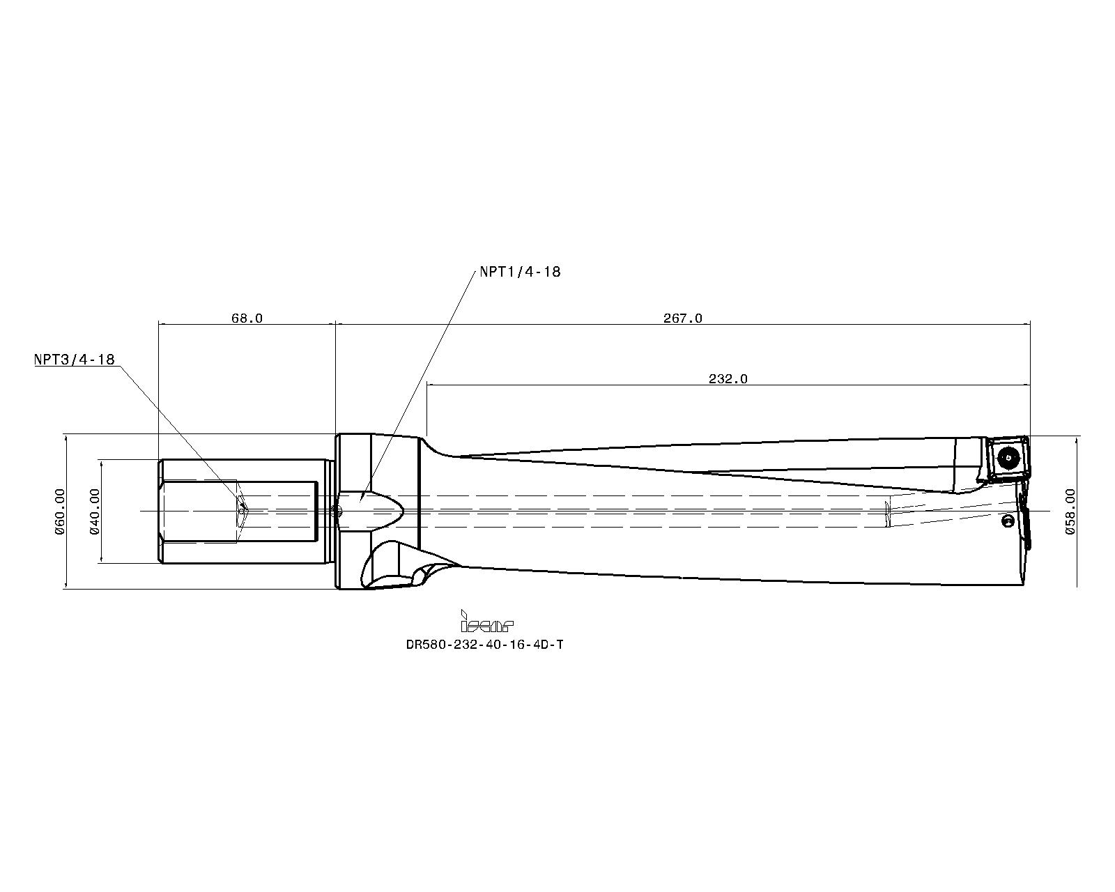 ISCAR Cutting Tools - Metal Working Tools - DR-4D-T : 3202910 ...