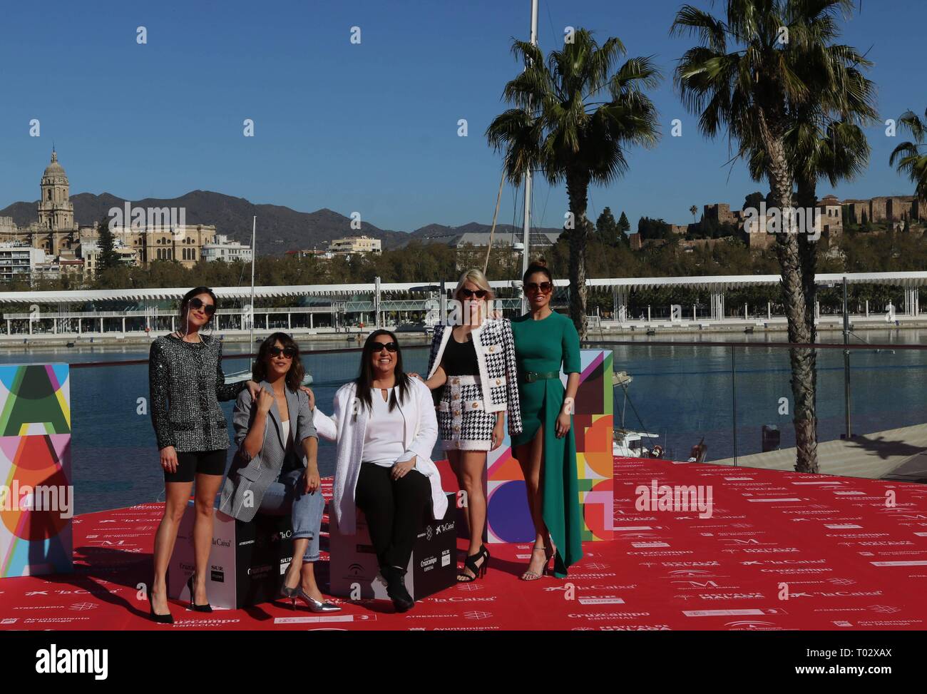 Malaga, Spain. 16th March 2019. Actresses Macarena Garcia, Belen ...