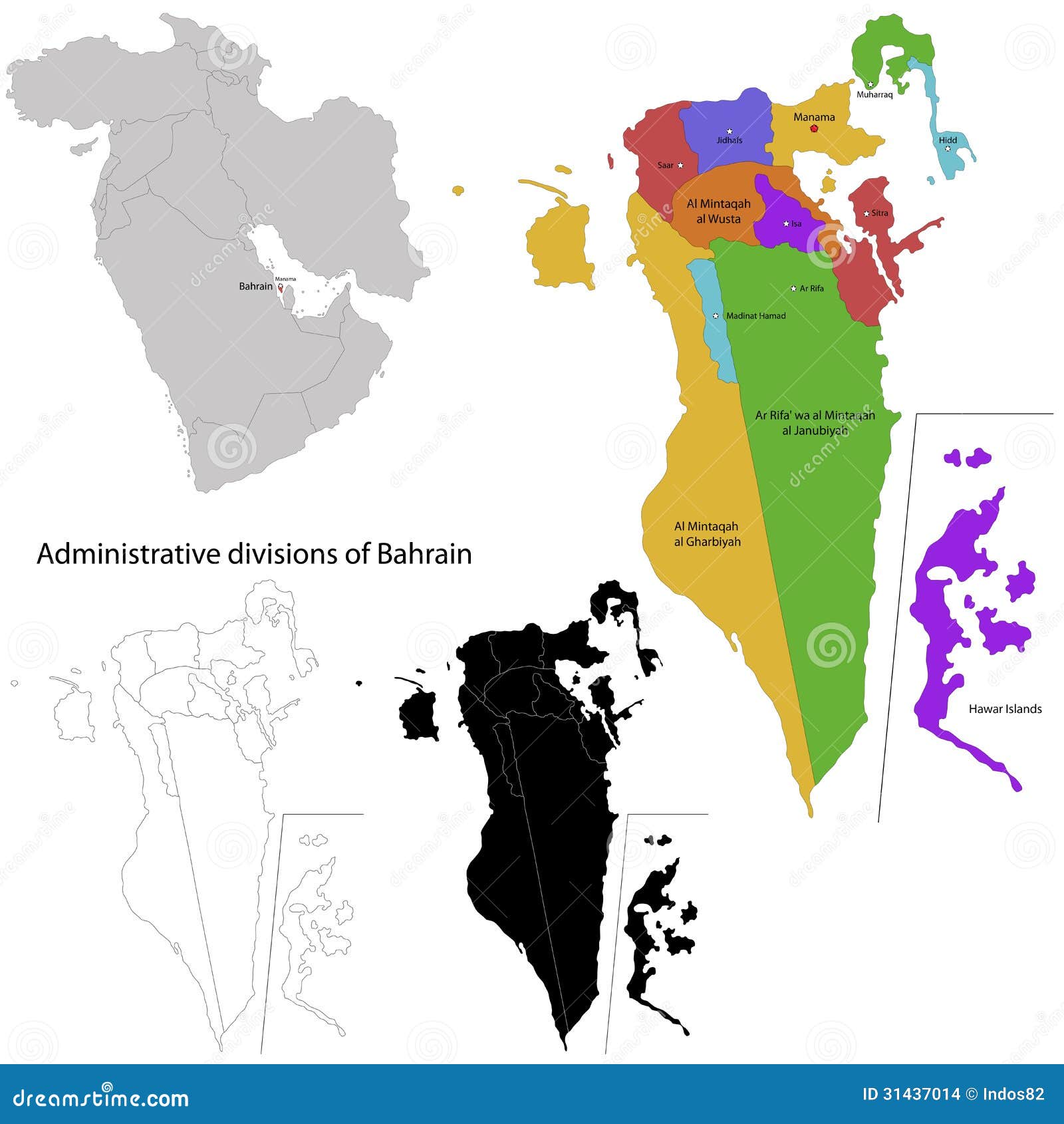 Kingdom Bahrain Map Regions Stock Illustrations – 15 Kingdom ...