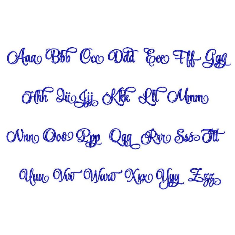 Style Script Embroidery Font 5 Size Font Machine Embroidery - Etsy ...