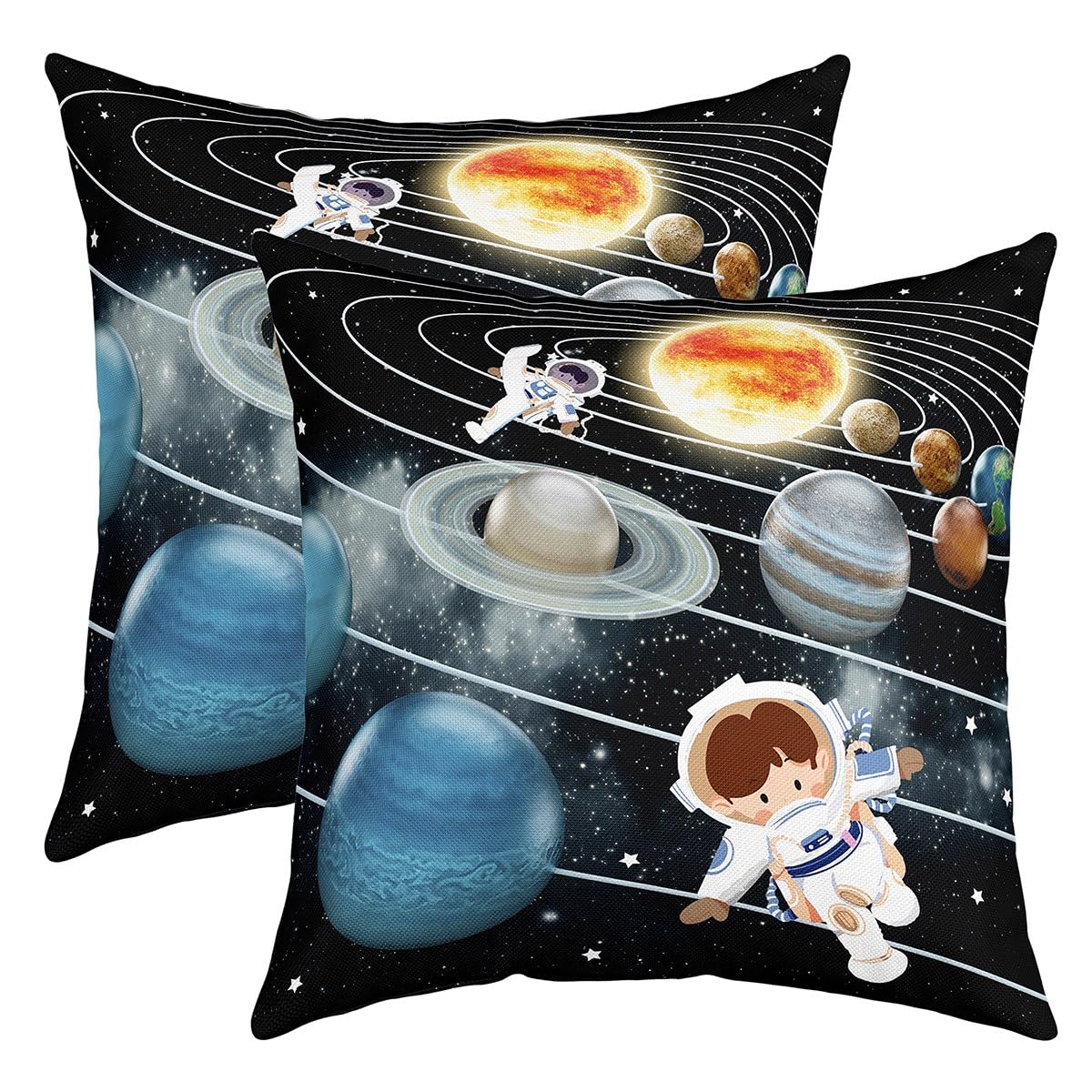 Amazon.com: Feelyou Solar System Throw Pillow Covers 16"x16" Set ...