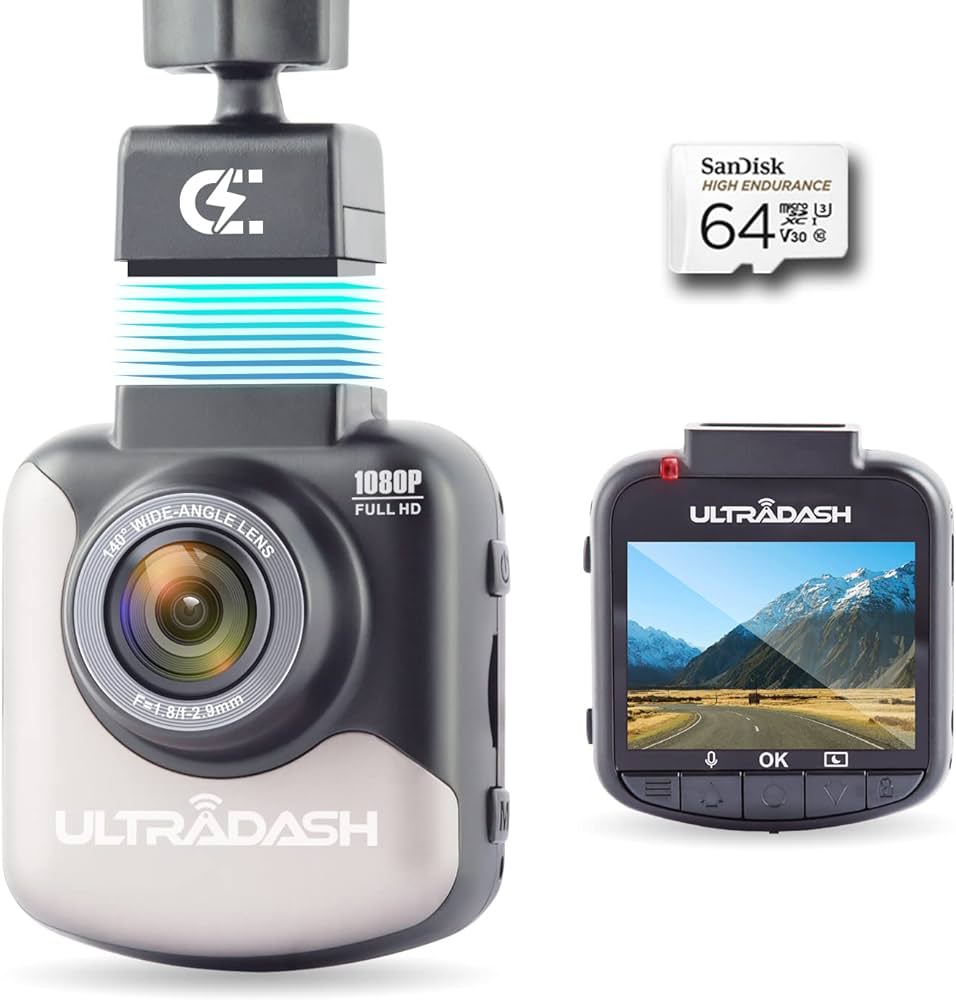 Dash Cam UltraDash C1 + 64GB High Endurance Micro SD Card Bundle ...