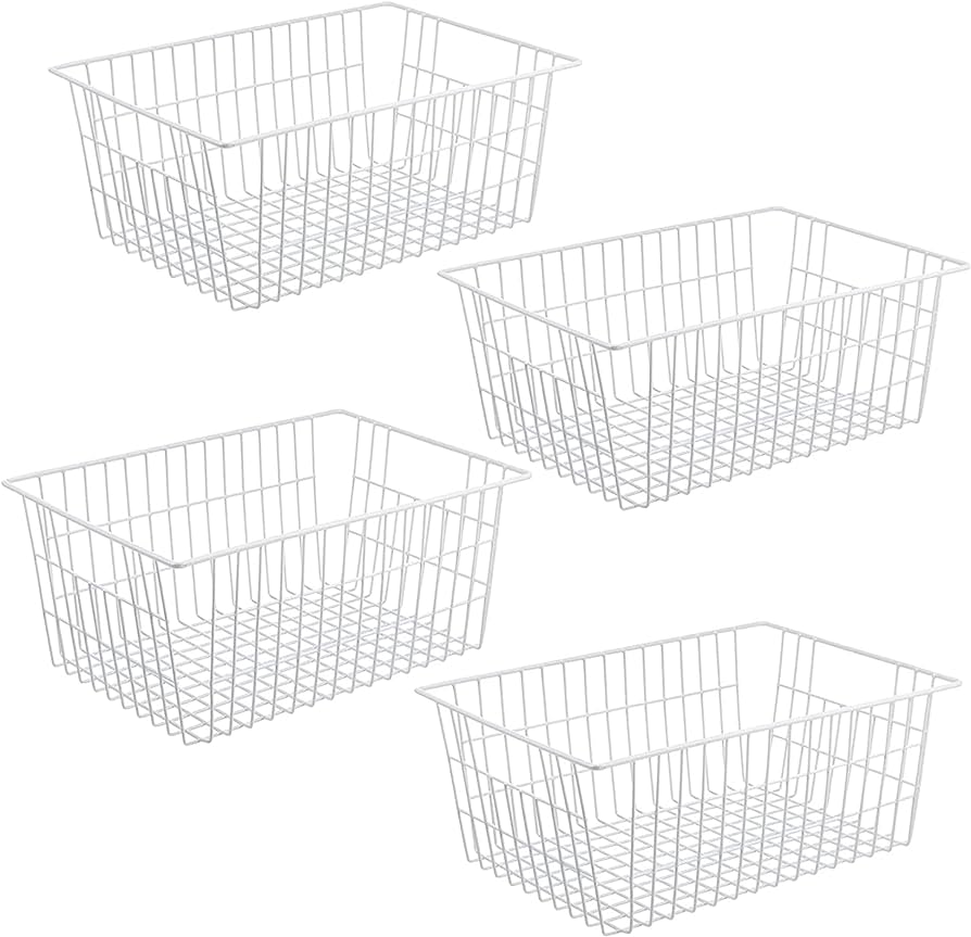 Amazon.com - iPEGTOP Wire Storage Freezer Baskets, Set of 4 Large ...