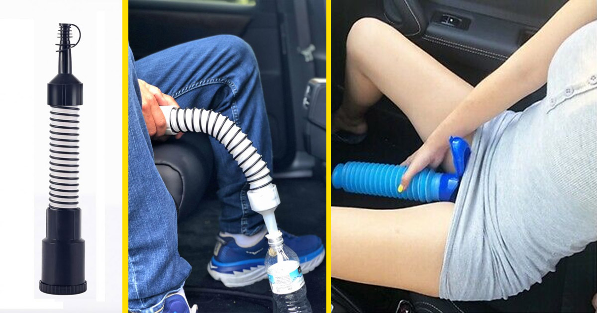 This Extendable Water Bottle Hose Lets You Pee In The Car During ...