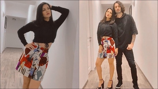 Sunny Leone proves mini skirt trend is sexy on date night with ...