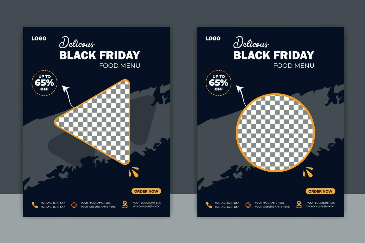 bLACK Friday Food Flyer A4 size Vector Template. Fast Food Flyer ...