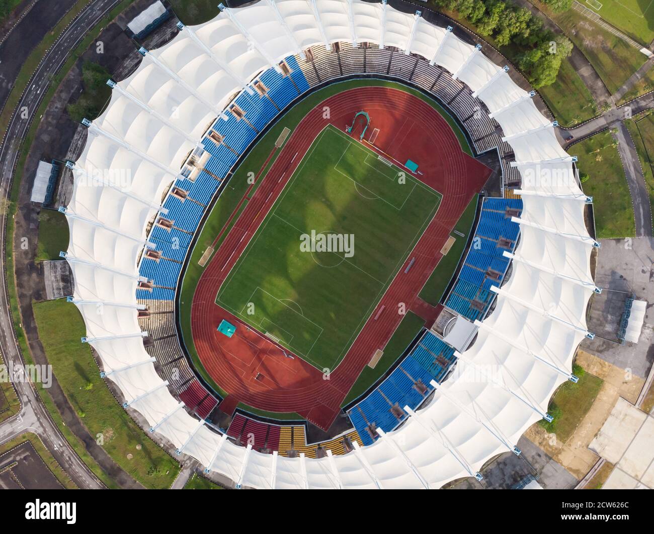 Top Down aerial view of Sarawak State Stadium or Locally known as ...