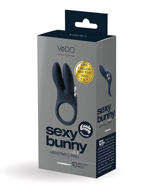 VeDO Sexy Bunny Rechargeable Ring - Just Black | Love Shack Boutique