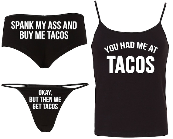 You Had Me at TACOS Camisole Set 15 Color Choices Matching Boy - Etsy