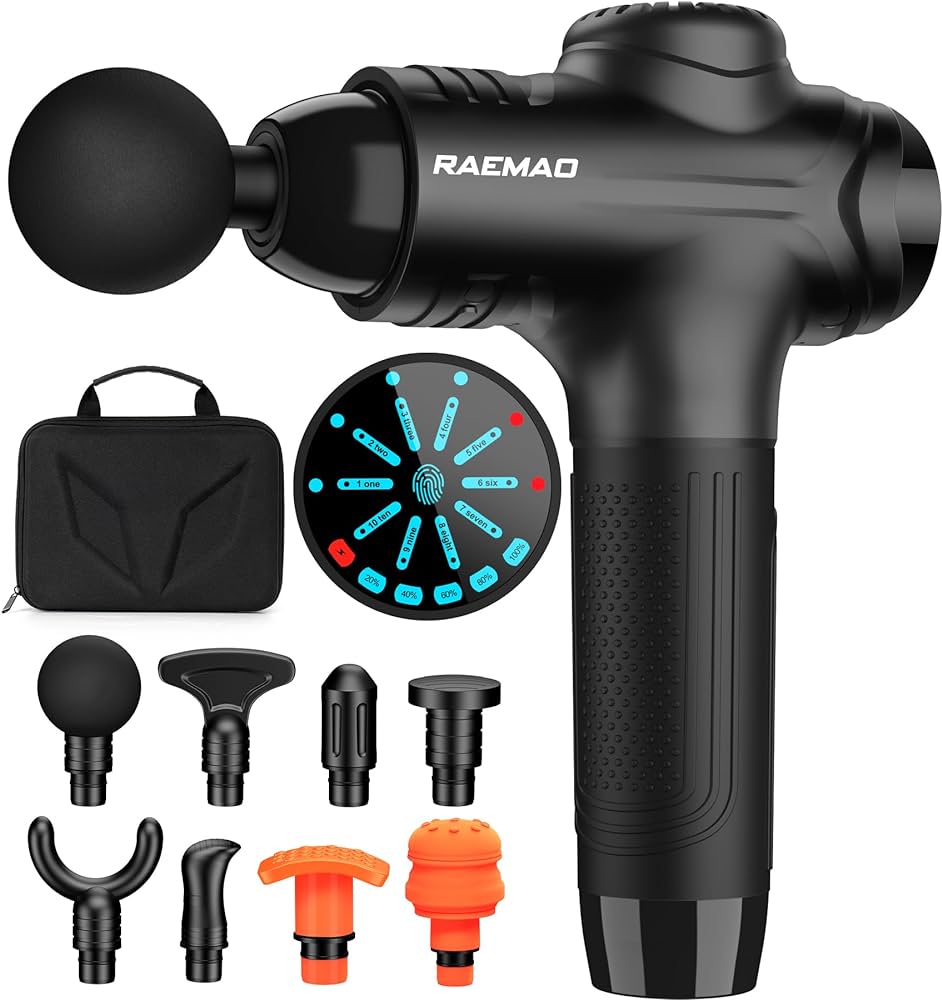 Amazon.com: RAEMAO Massage Gun Deep Tissue, Back Massage Gun for ...