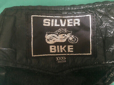 Silver Bike Ladies XXXS black Leather adjustable Zippered biker ...