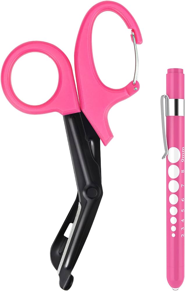 Amazon.com: MOVOCA Pen Light for Nurses & Medical Scissors, LED ...