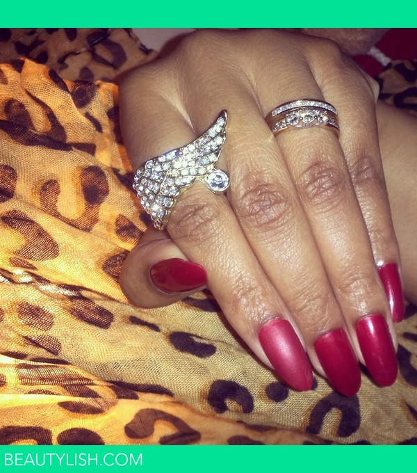 L O V E MY RINGS + SEXY WINE RED NAILS XX | Christina R.'s Photo ...