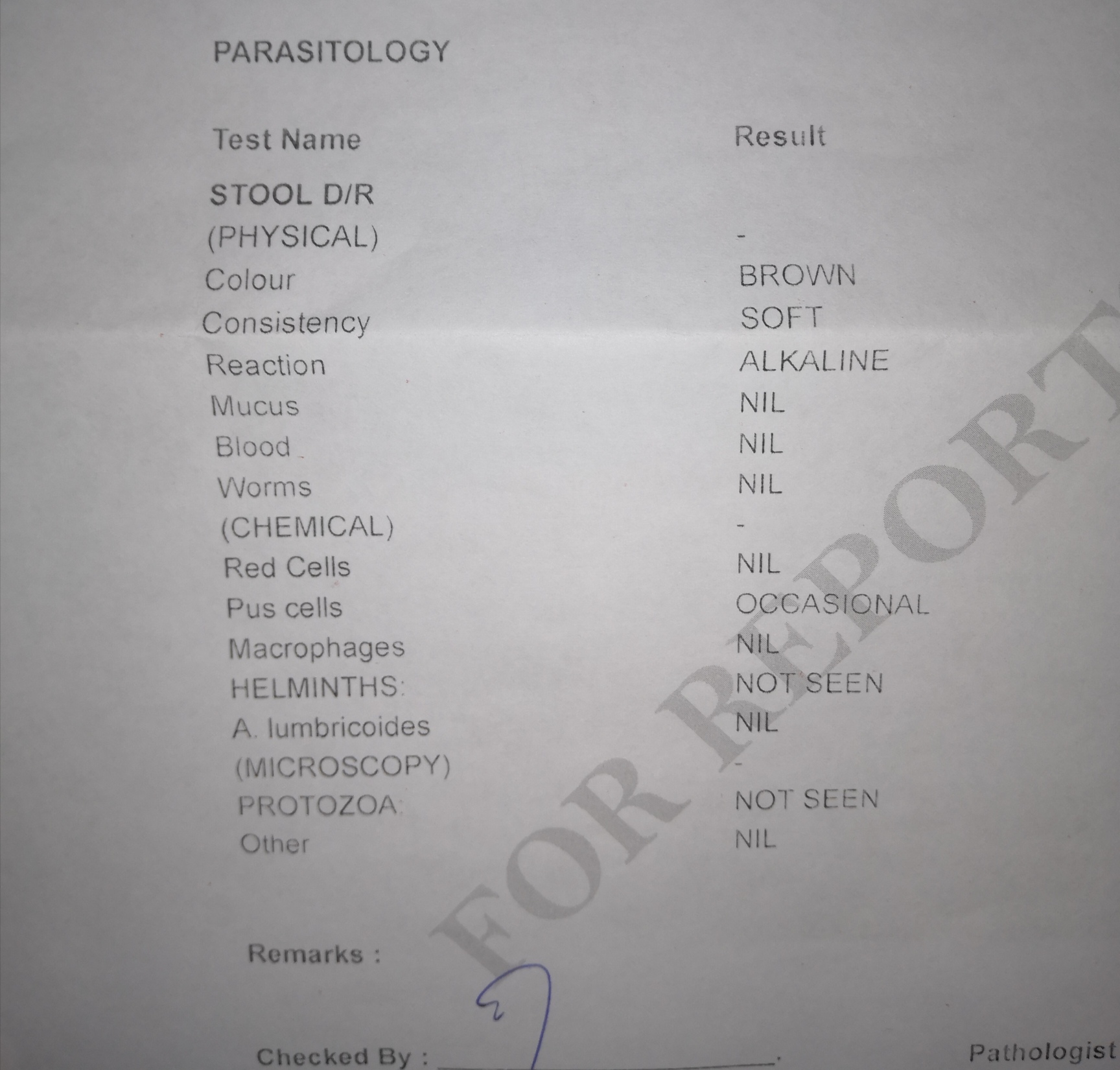 Ask a Pediatrician Online for CBC And Stool DR Report Check