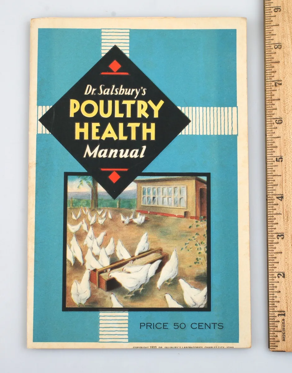 Vintage 1933 Dr. Salsburys Poultry Health Manual Chicken Porn ...