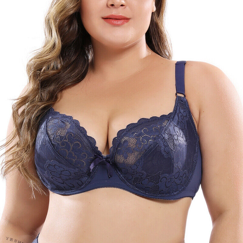 Plus Size for Women Bra Full Cup Bra Sexy Lingerie Lace Sheer ...