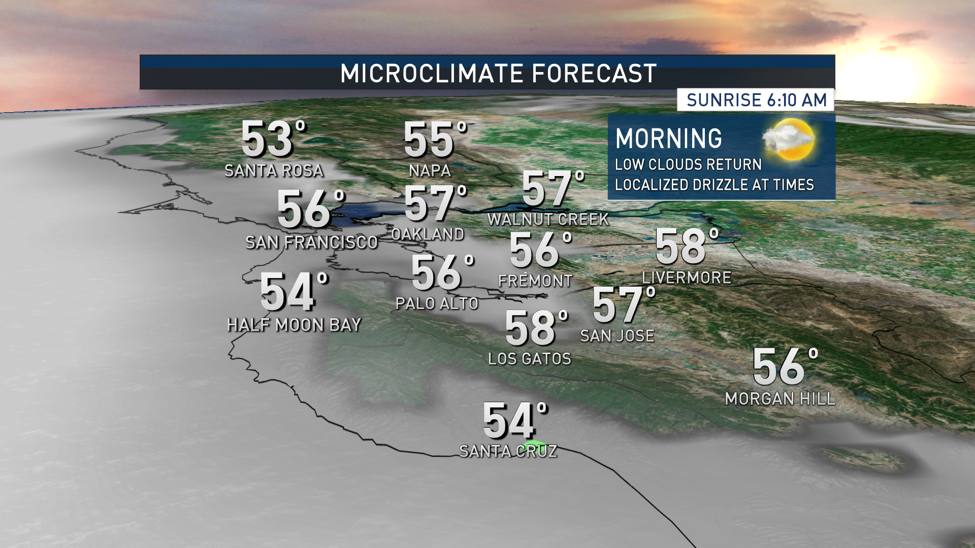 Forecast: Morning Clouds, Warm Inland – NBC Bay Area