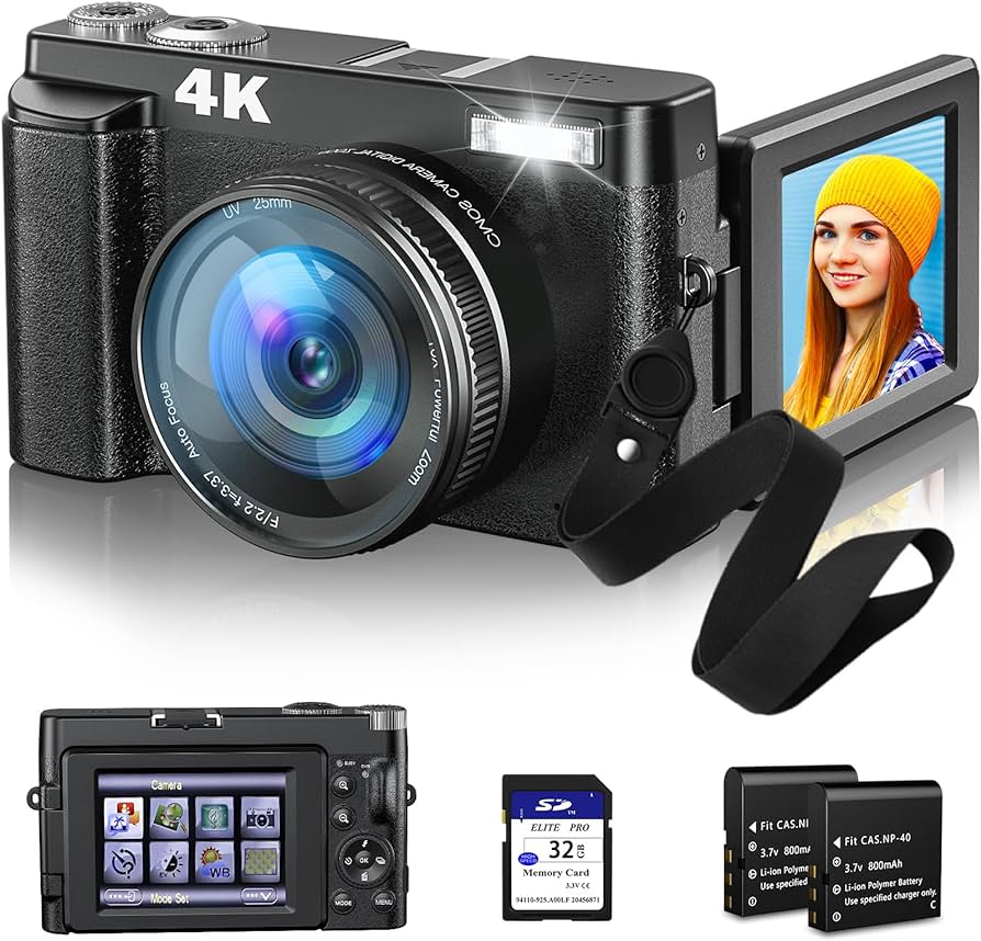 Amazon.com : 4K Digital Camera for Photography and Video Autofocus ...
