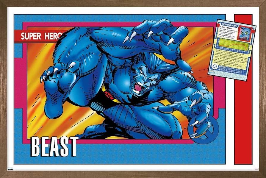 Amazon.com: Trends International Marvel Trading Cards - Beast Wall ...