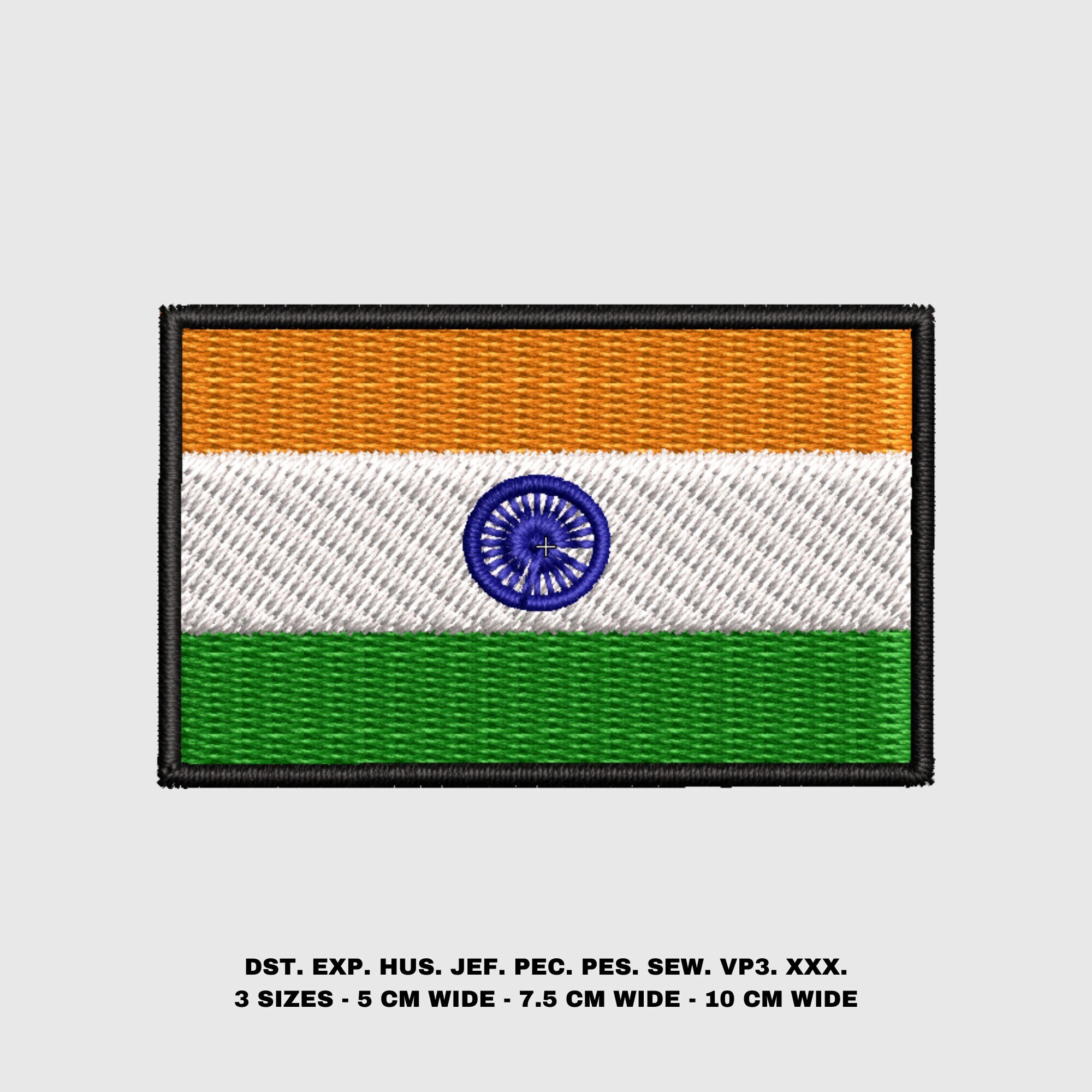 India Flag Embroidery File Patch Flag Embroidered Patch - Etsy