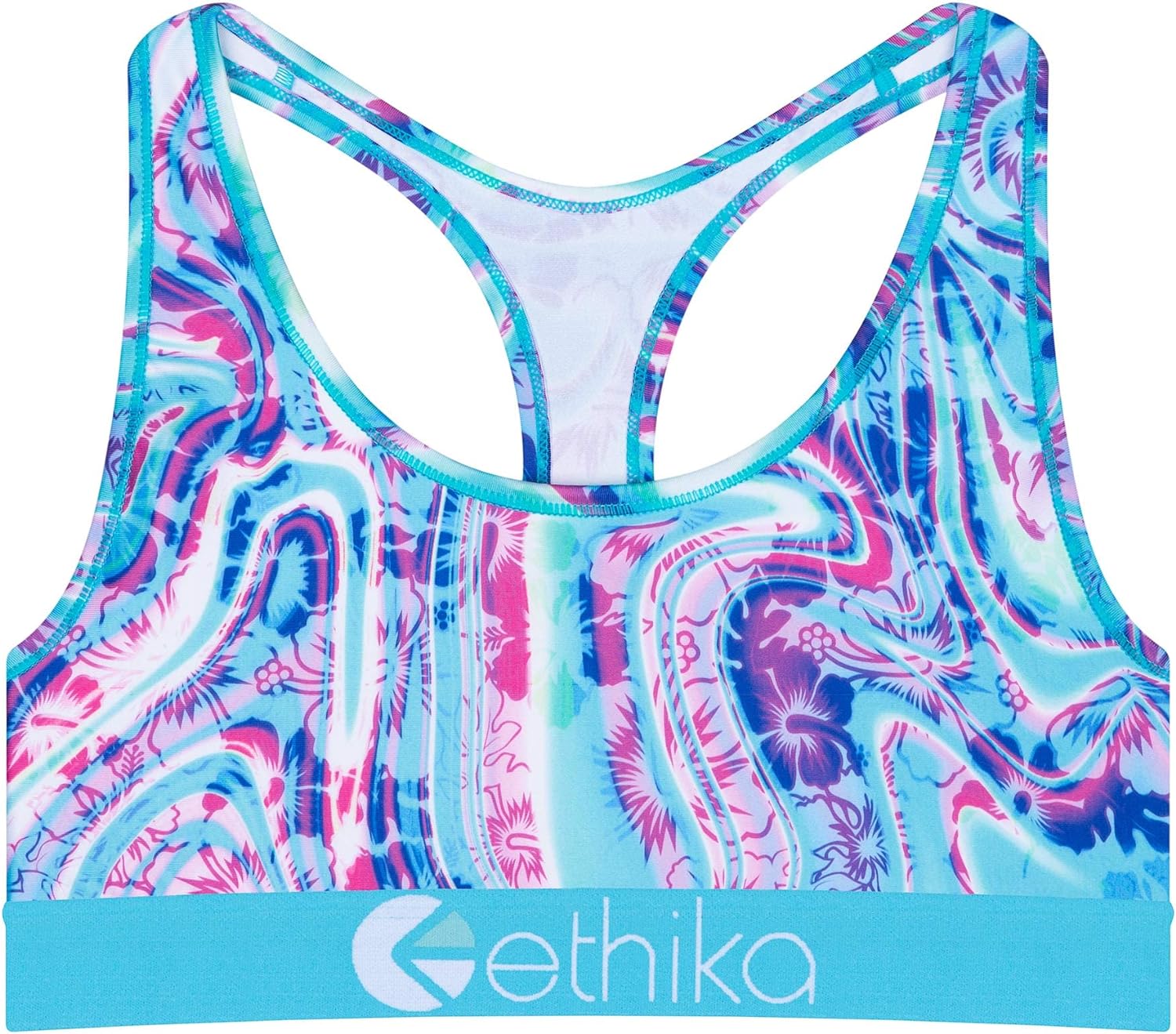 Ethika Womens Sports Bra | Acrylic Drip (BLP, XXX-Large) at ...