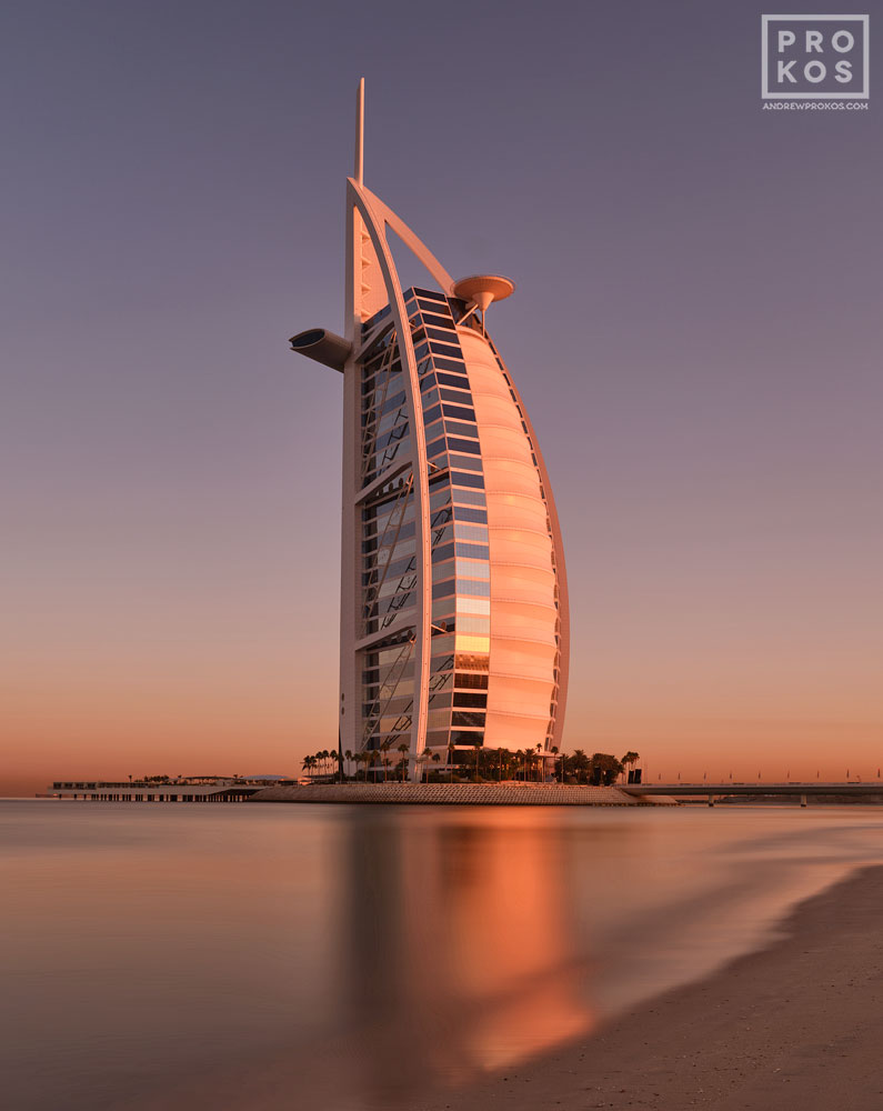 Burj al Arab Dawn, Dubai - Framed Fine Art Photo by Andrew Prokos