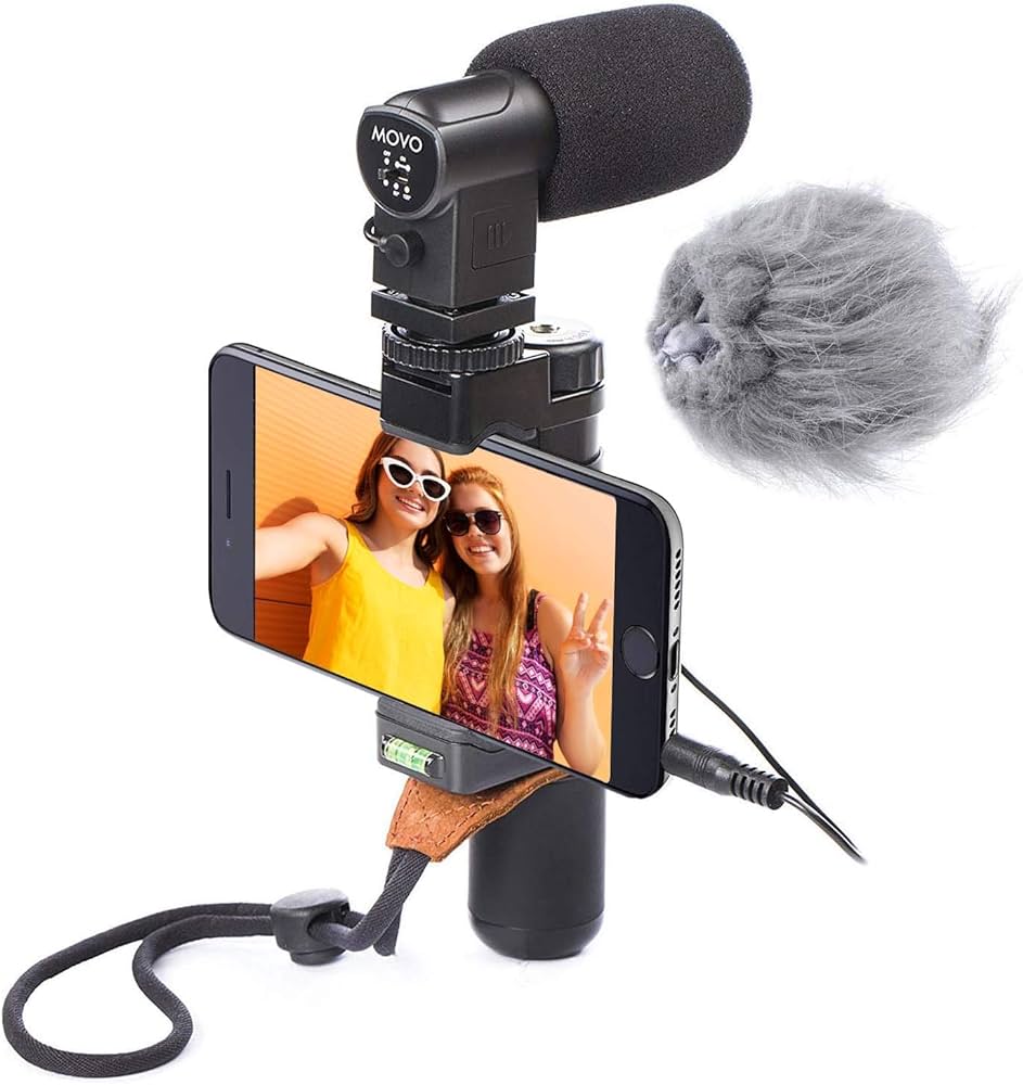 Amazon.com: Movo Smartphone Video Rig with Stereo Microphone, Grip ...