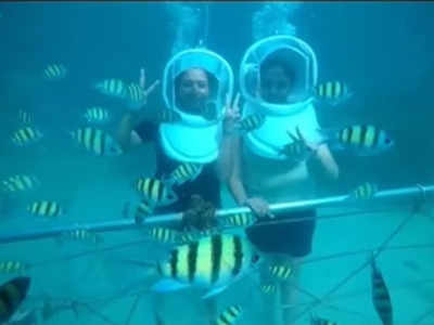 Sisters Neha Gowda and Sonu Gowda enjoy scuba diving in Thailand ...