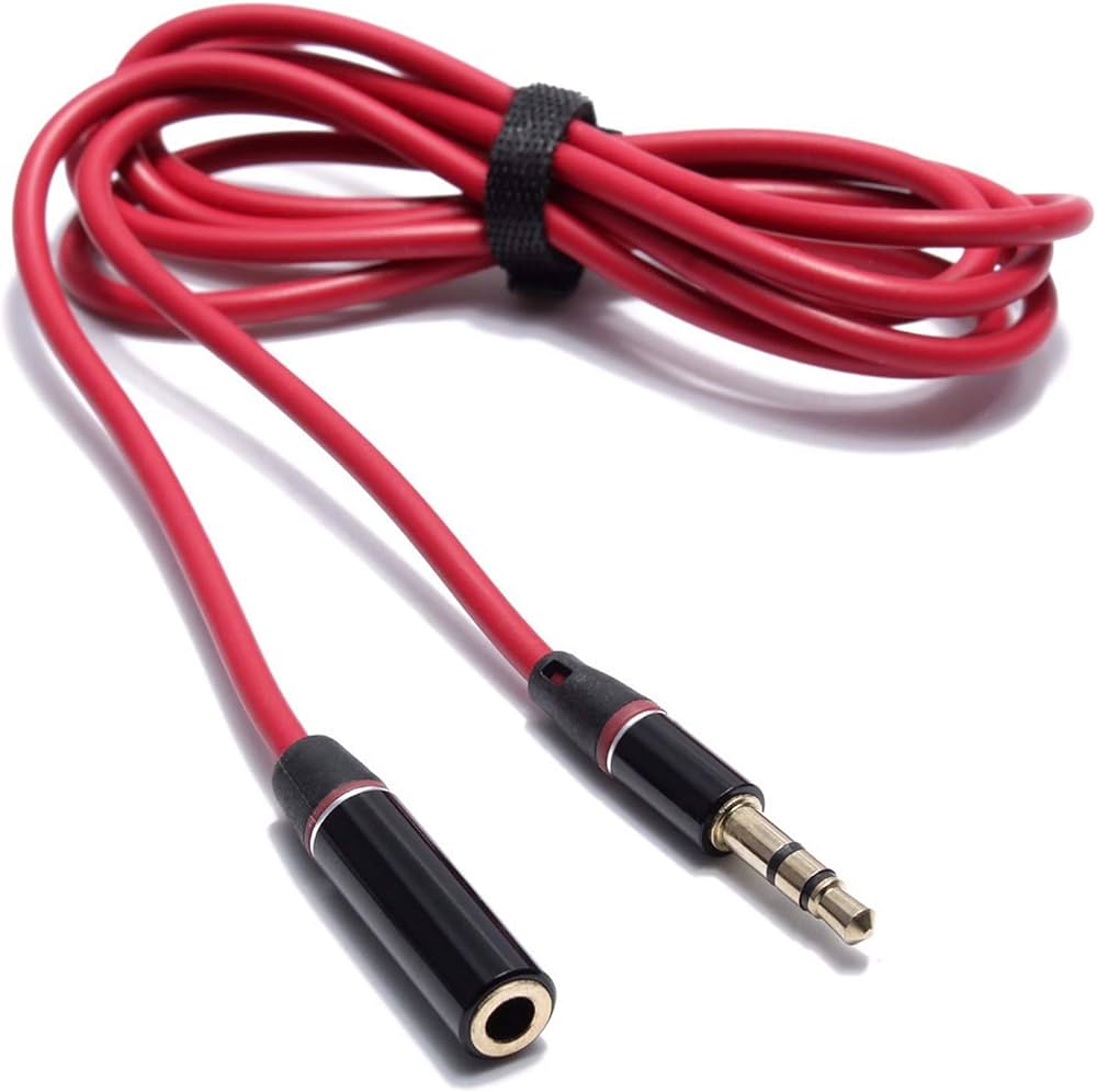 Amazon.com: 2 Packs 3.5mm Male to Female Replacement Stereo Audio ...