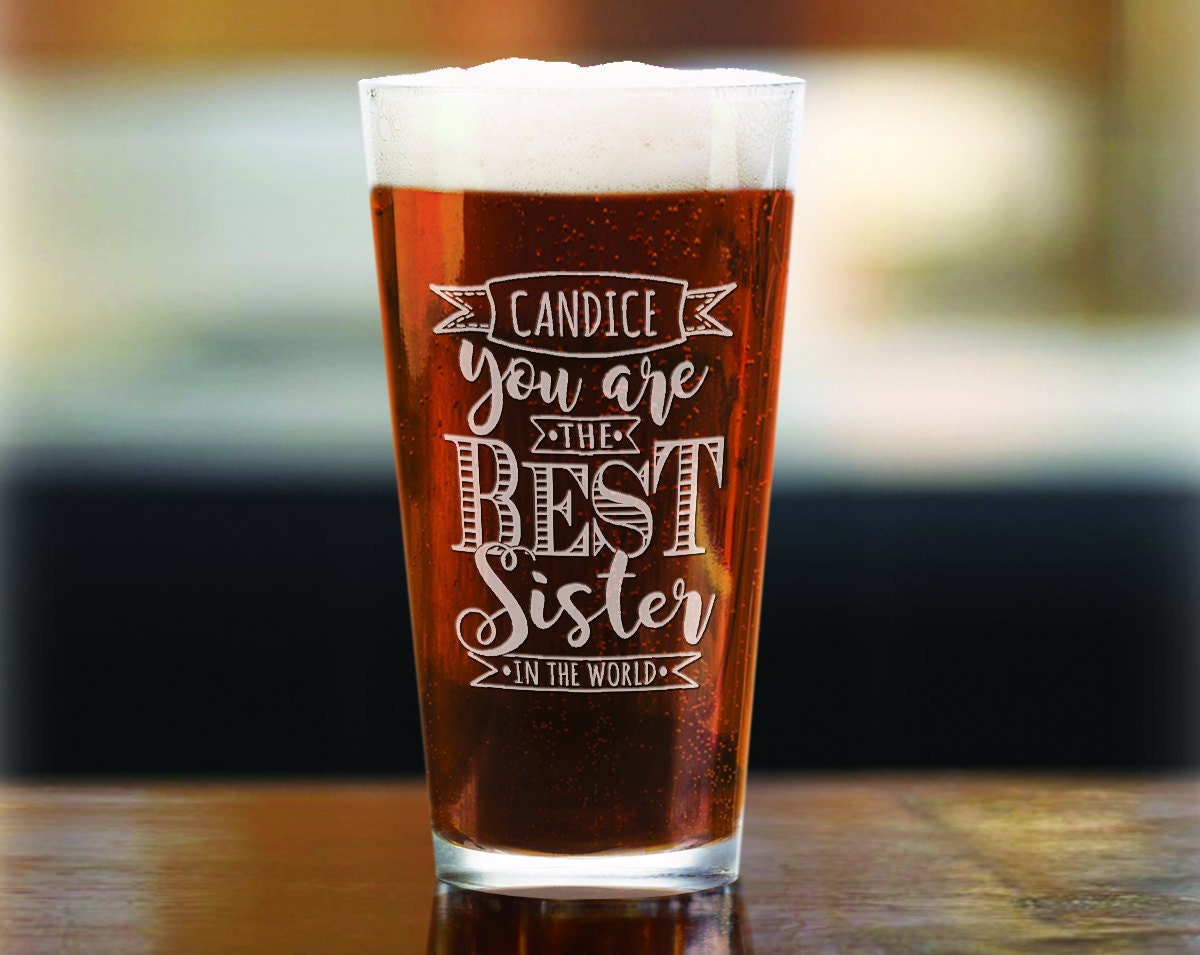 ONE Best Sister/brother/mom Dad in the World Personalized Pint ...