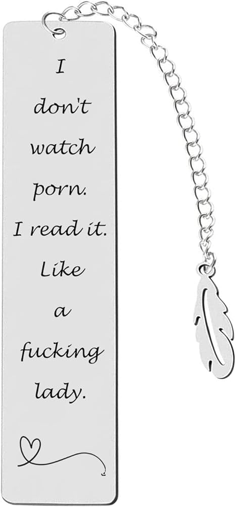 Amazon.com: Metal Bookmark Gift,Engraved 'I Don't Watch Porn.I ...