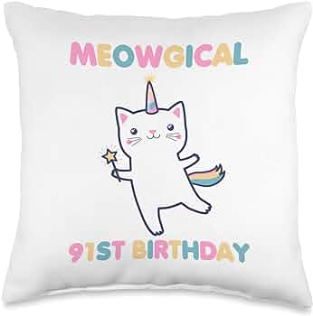 Amazon.com: Happy Ninety First Party Cats Lover 91 Years Old ...